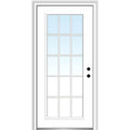 Steel Primed Left-Hand Inswing Full Lite Single Prehung Front Door 36" x 80" A11127