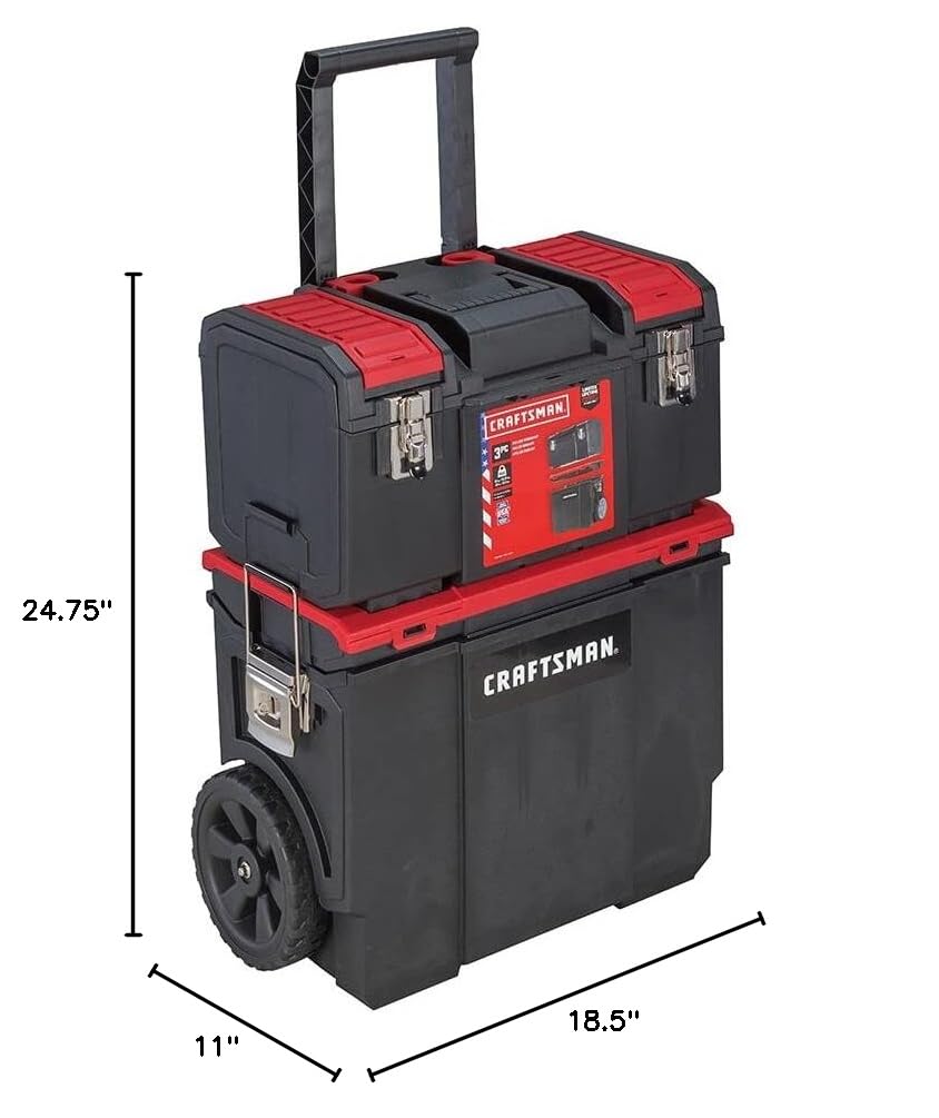 19-in. 3-in-1 Rolling Tool Box with Wheels C238