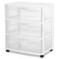Plastic Storage Drawer Cart with 3 Clear Drawers E262