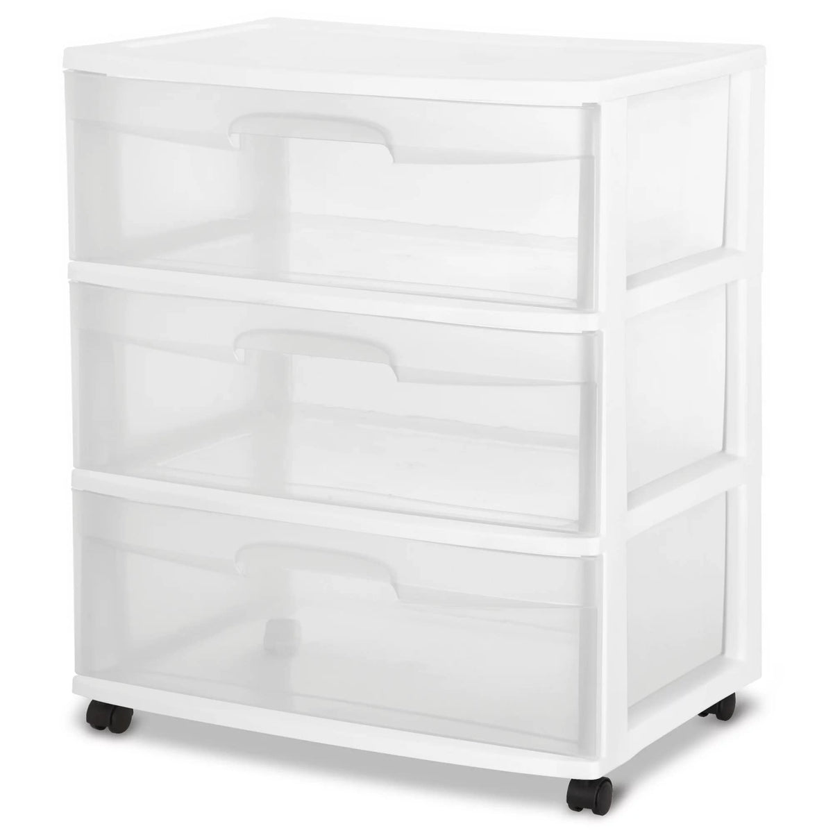 Plastic Storage Drawer Cart with 3 Clear Drawers E262