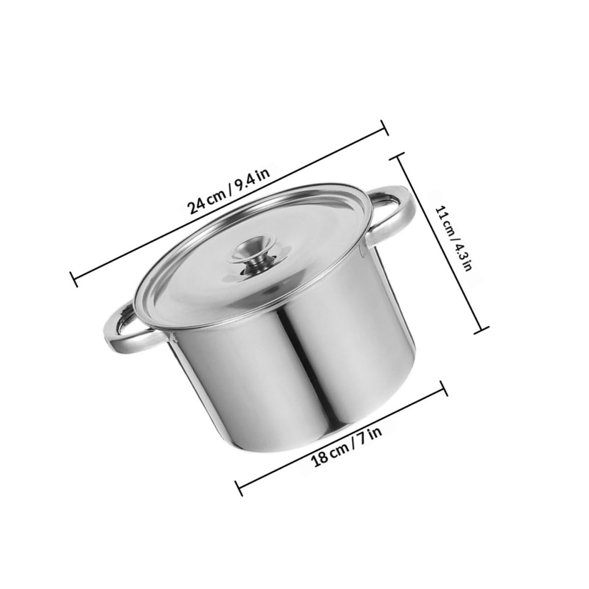 Stainless Steel Double Handle Stock Pot with Lid M968990
