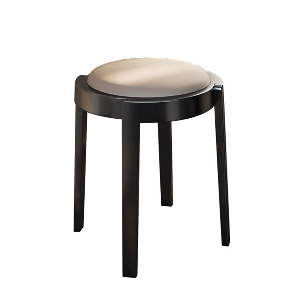 Round Stackable Stainless Steel Microfiber Leather Stools B739469