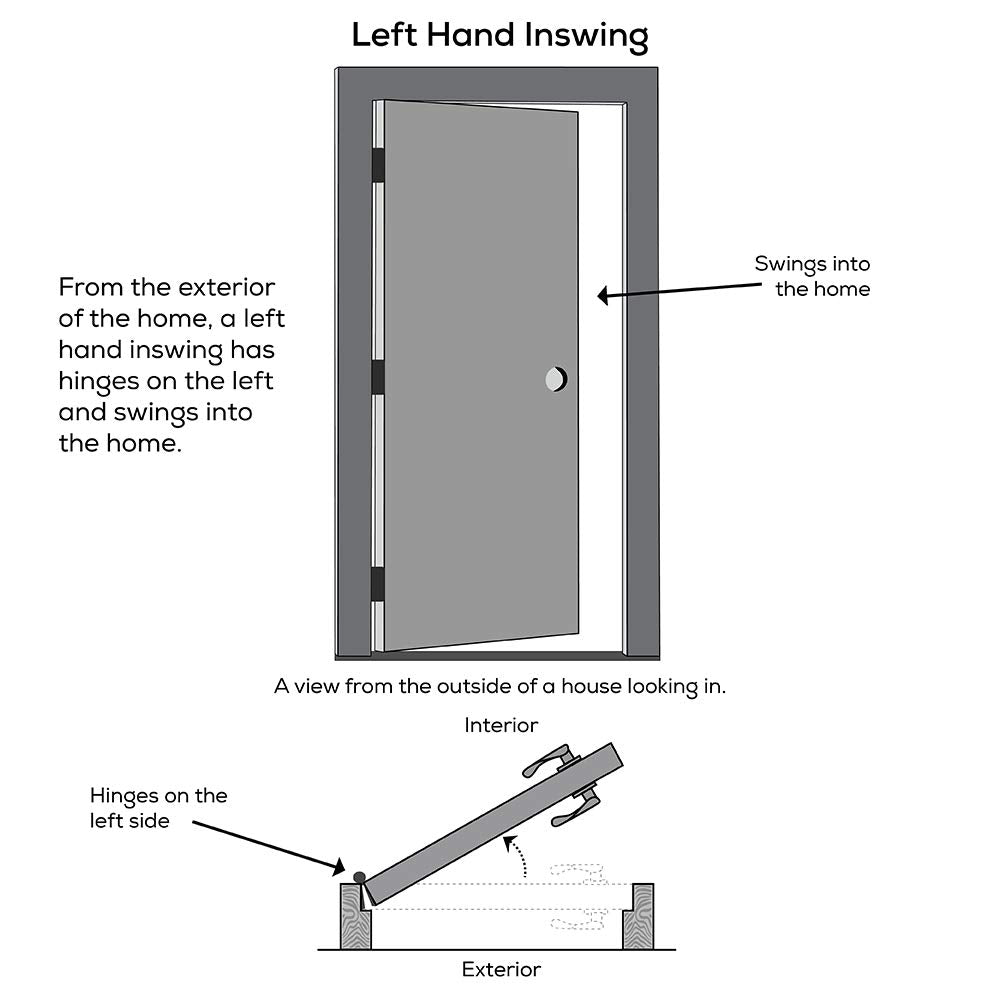 Left Hand In-swing Prehung Front Door 36" x 80" F934295