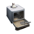 Foldable Enclosed Cat Litter Box with Lid U591162