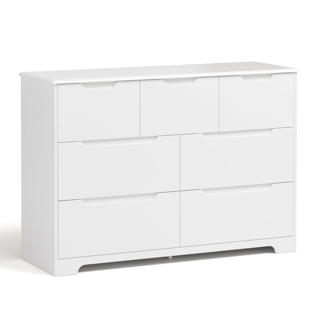 White 7 Drawer Dresser F40939