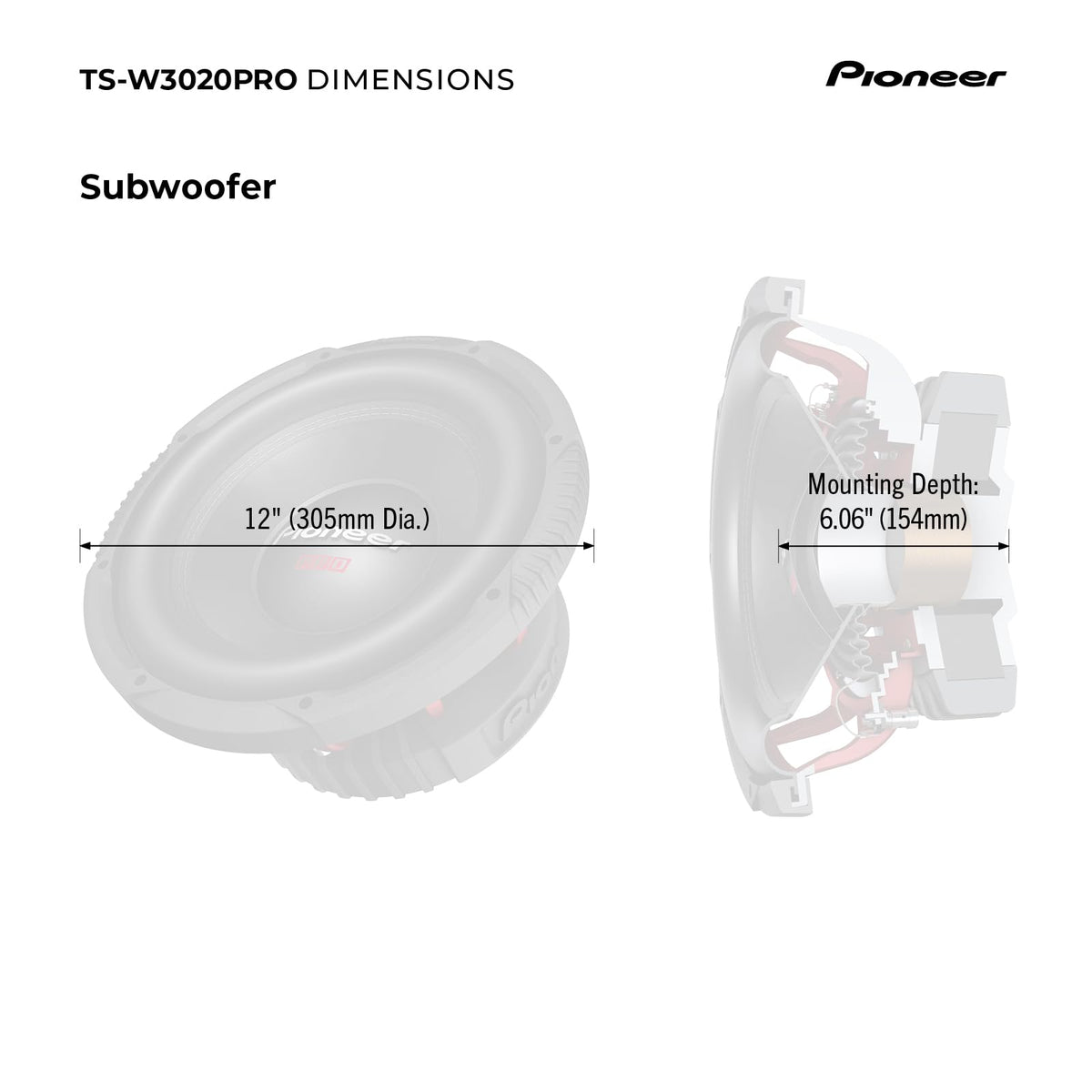 12" Subwoofer 2000W Max E236580