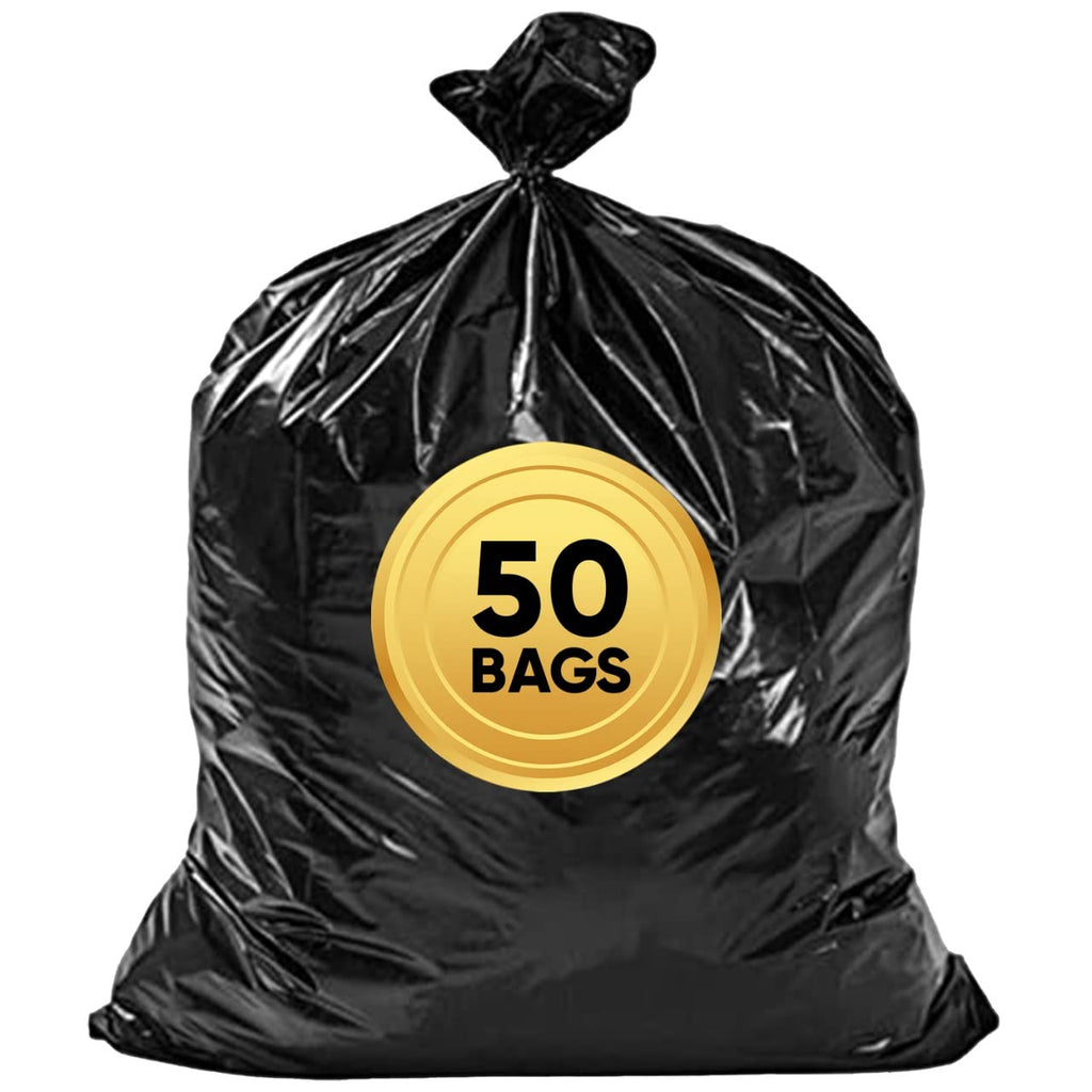 55 Gallon Heavy Duty Black Trash Bags 50 Count F609