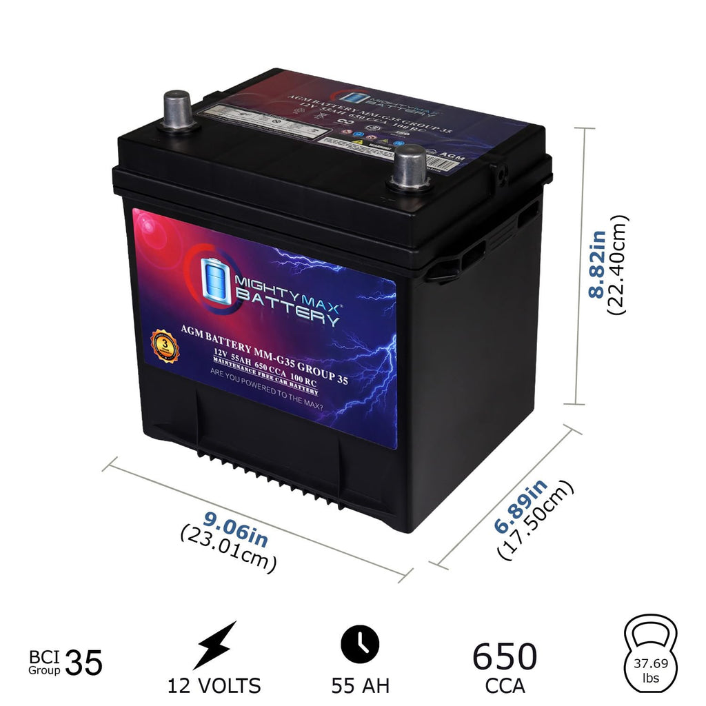 12V 55Ah AGM 650 CCA Replacement Battery Q706966