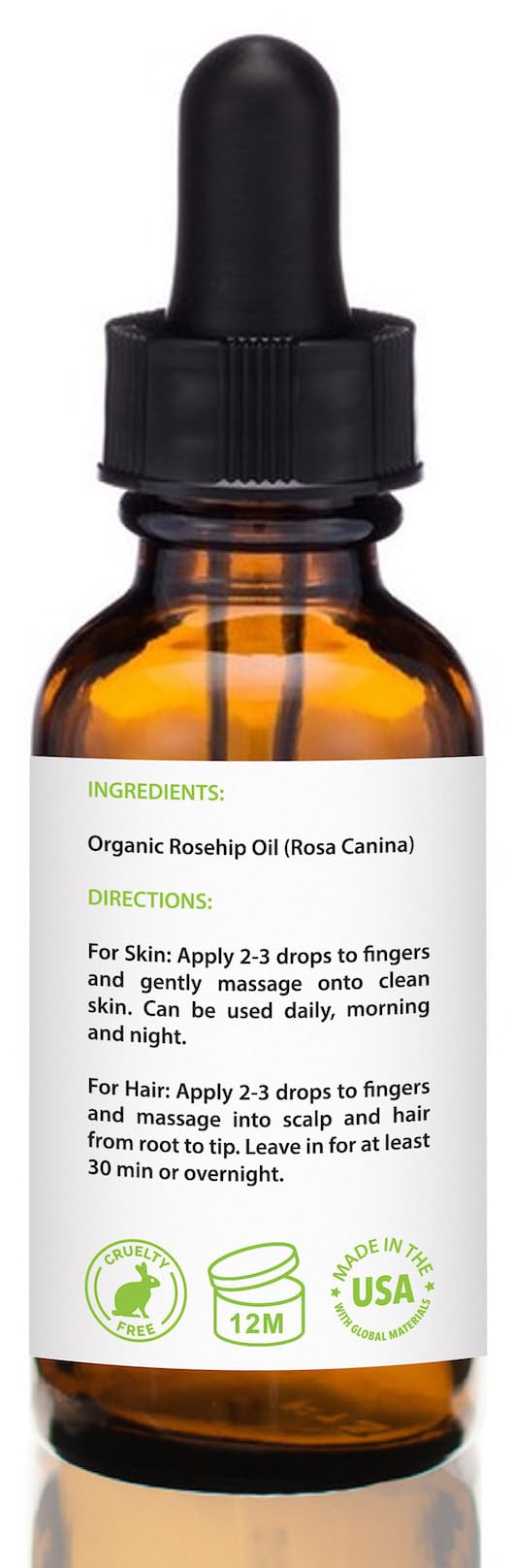 Cold Pressed Rosehip Seed Oil 1 Oz T173