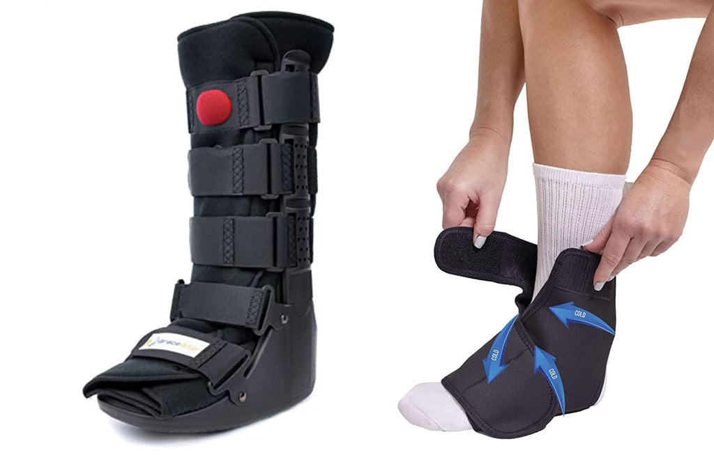 Tall CAM Walker Boot with Ankle and Foot Ice Pack Cold Wrap P293103