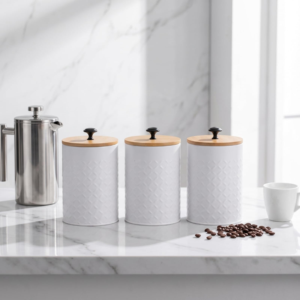 3 Pieces Kitchen Canister Set J309284