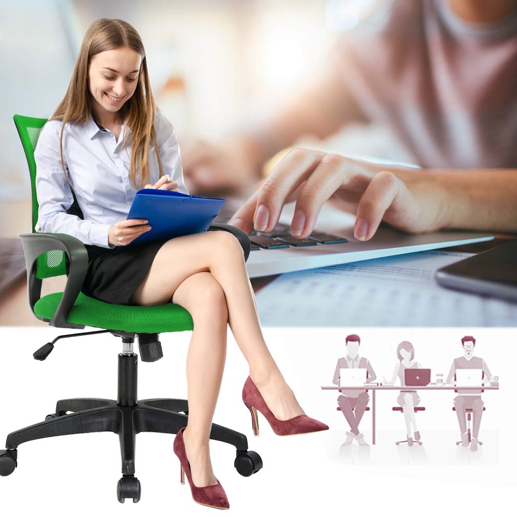 Ergonomic Mid-Back Swivel Office Chair Z916689