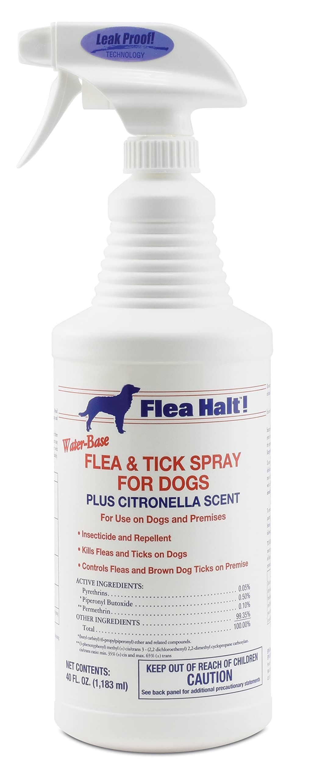 Water-Based Flea & Tick Spray for Dogs, 40 fl oz S28618