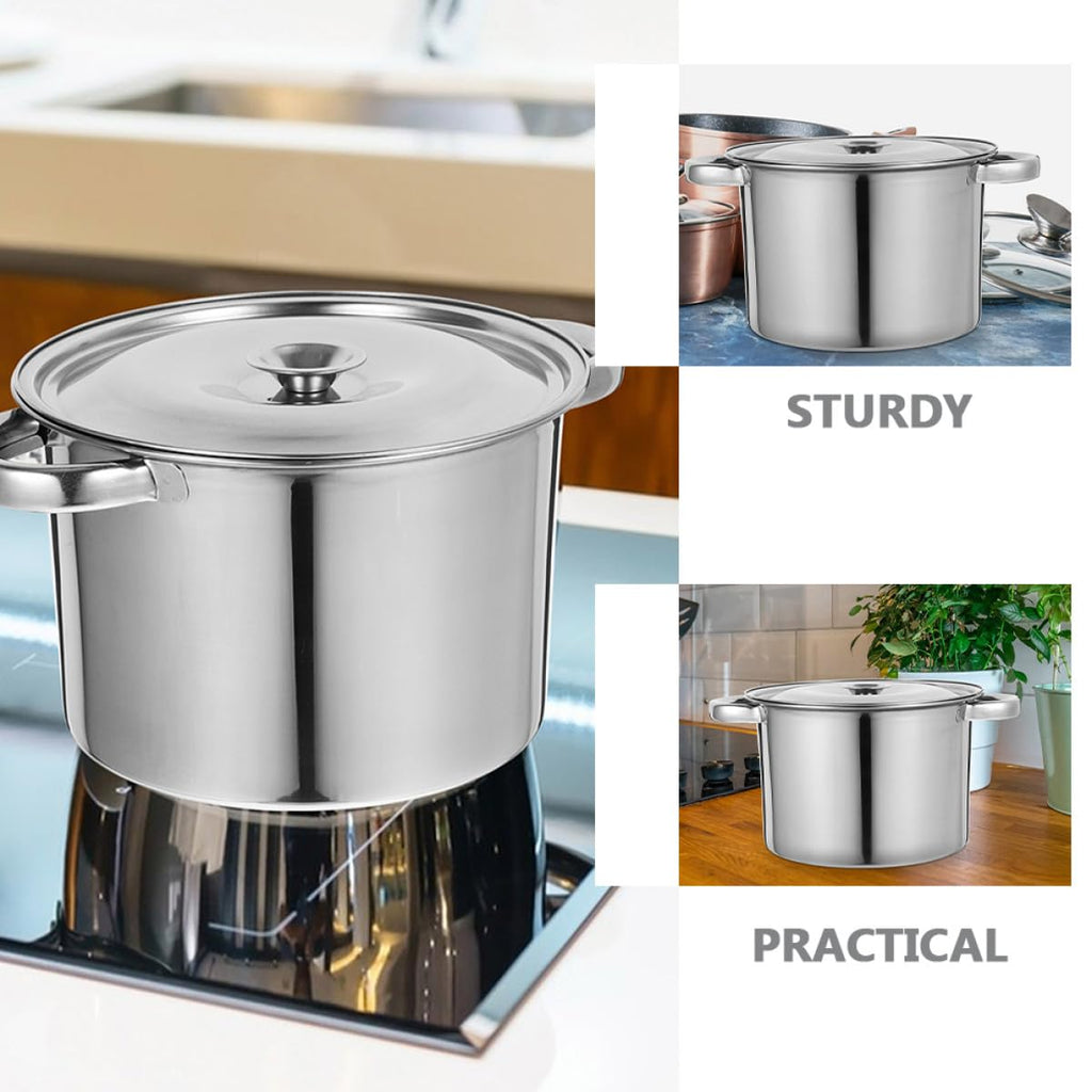 Stainless Steel Double Handle Stock Pot with Lid M968990