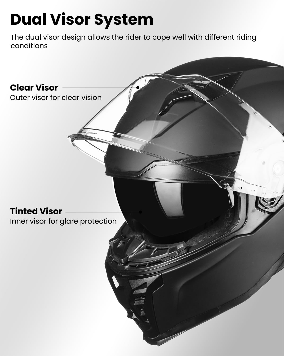 Full Face Motorcycle Helmet DOT Approved L8510