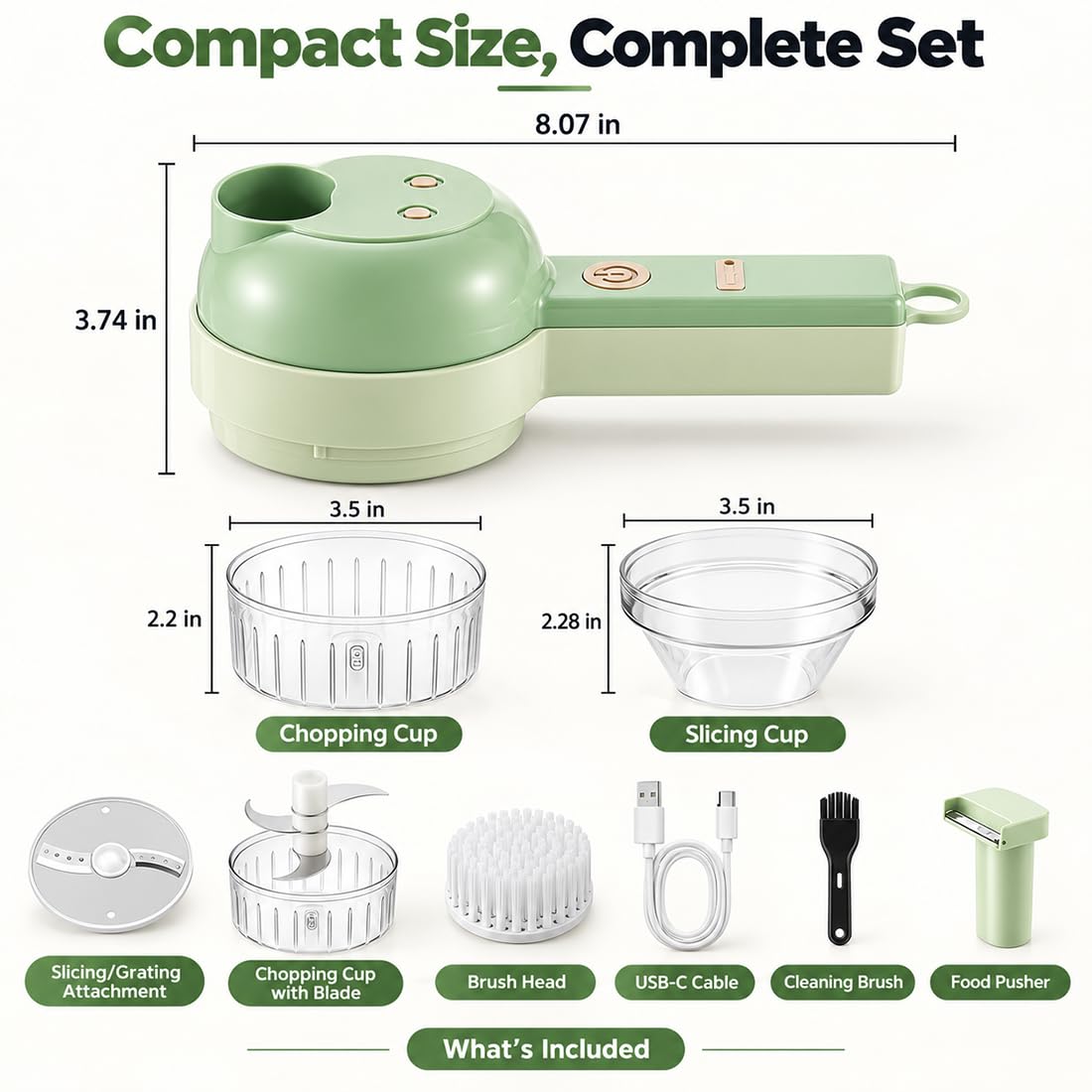 4 in 1 Wireless Electric Vegetable Chopper O55725