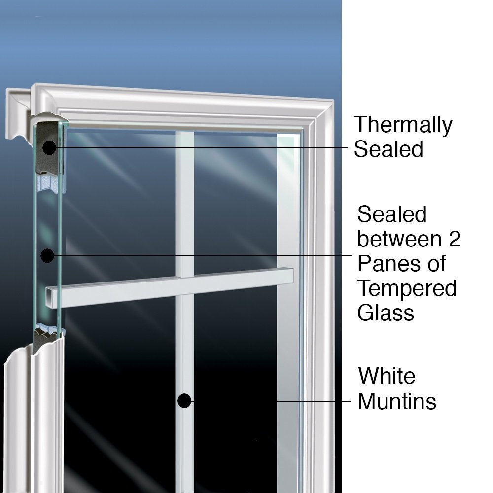Steel Primed Left-Hand Inswing Full Lite Single Prehung Front Door 36" x 80" A11127