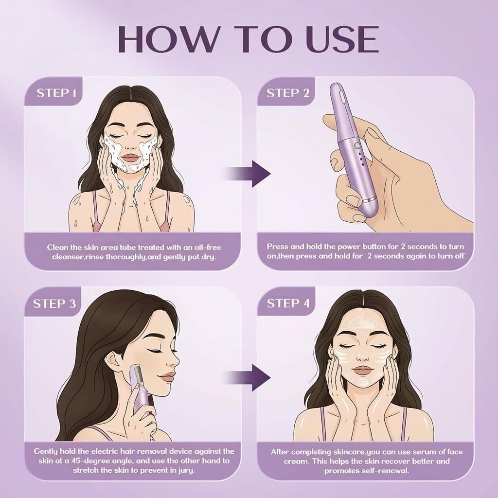 Lavender Purple Facial Razor A50549