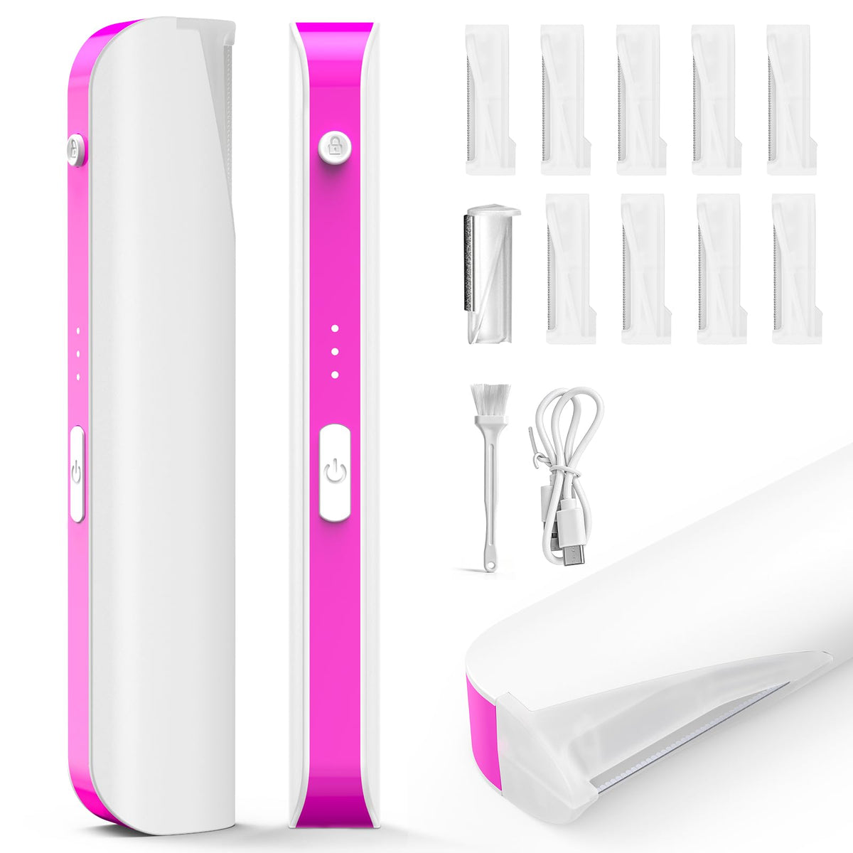 3 Speed Mini Electric Dermaplane Razor with LED Light D70803