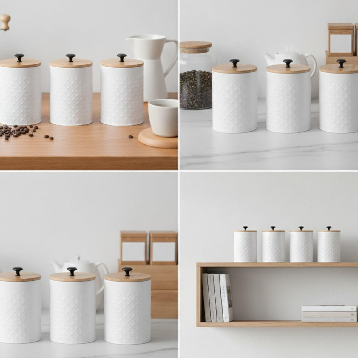 3 Pieces Kitchen Canister Set J309284