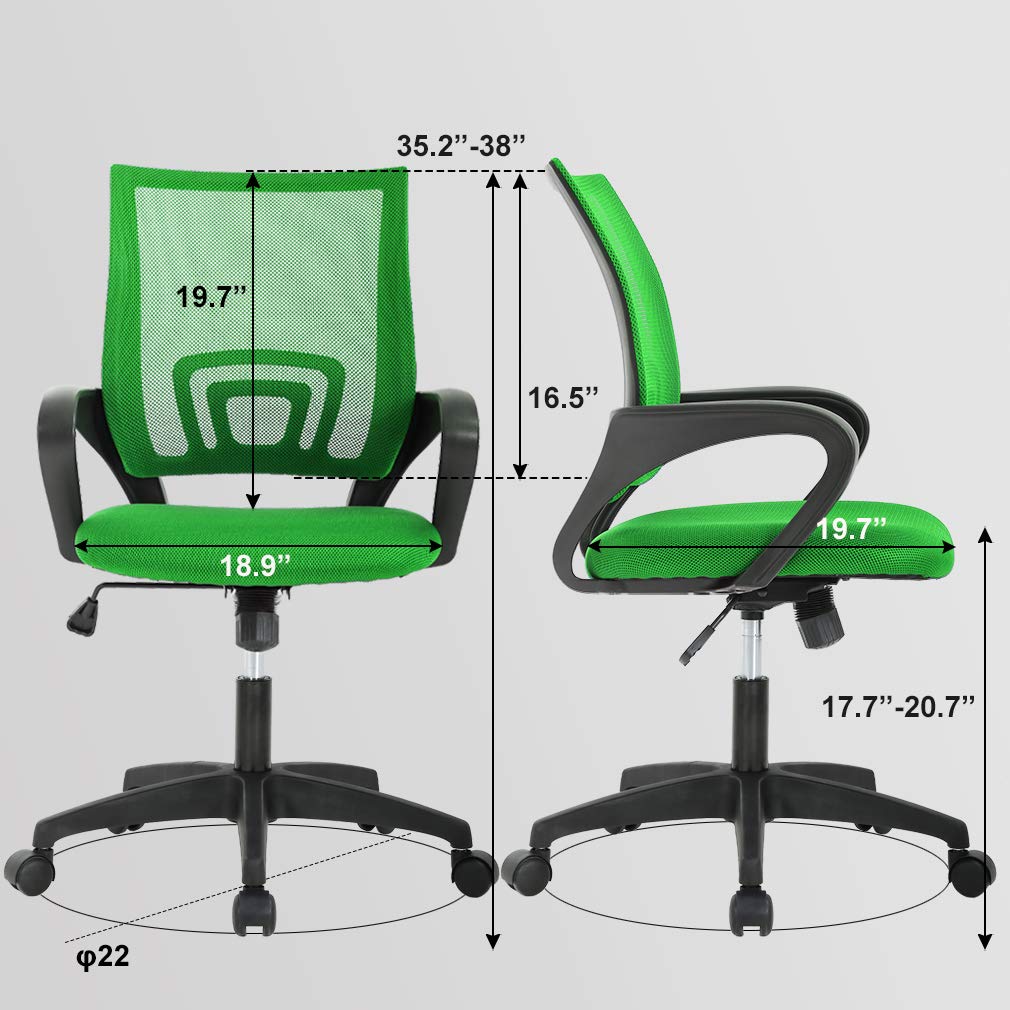 Ergonomic Mid-Back Swivel Office Chair Z916689