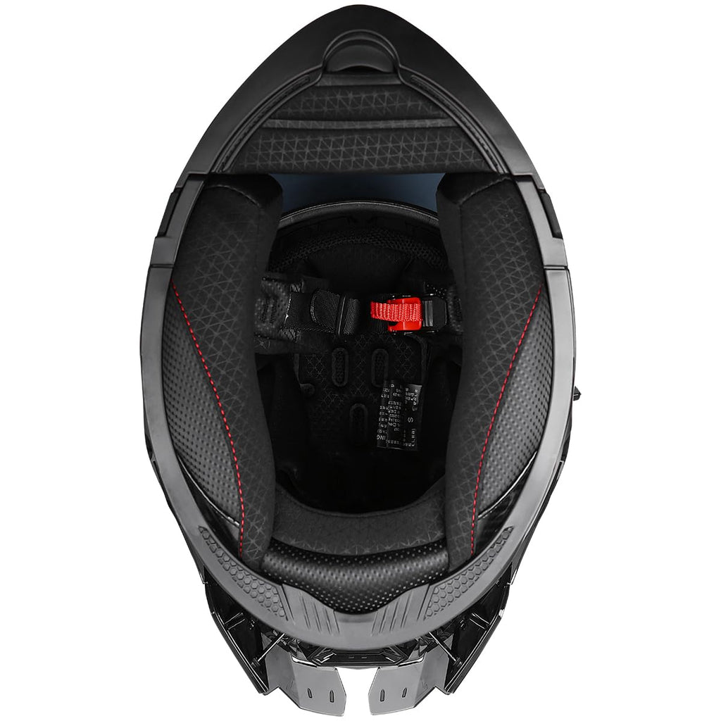 Full Face Flip Up Motorcycle Helmet Dual Visor DOT Approved I300
