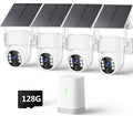 4MP Solar Powered Wireless Security Camera System with Color Night Vision N747