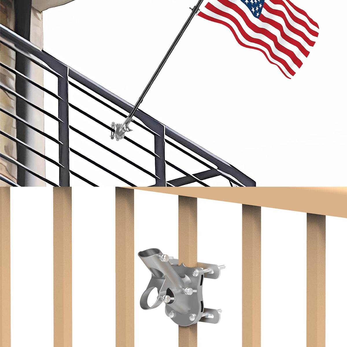 Aluminum Flag Pole Bracket for 1" Diameter Flagpole T14337