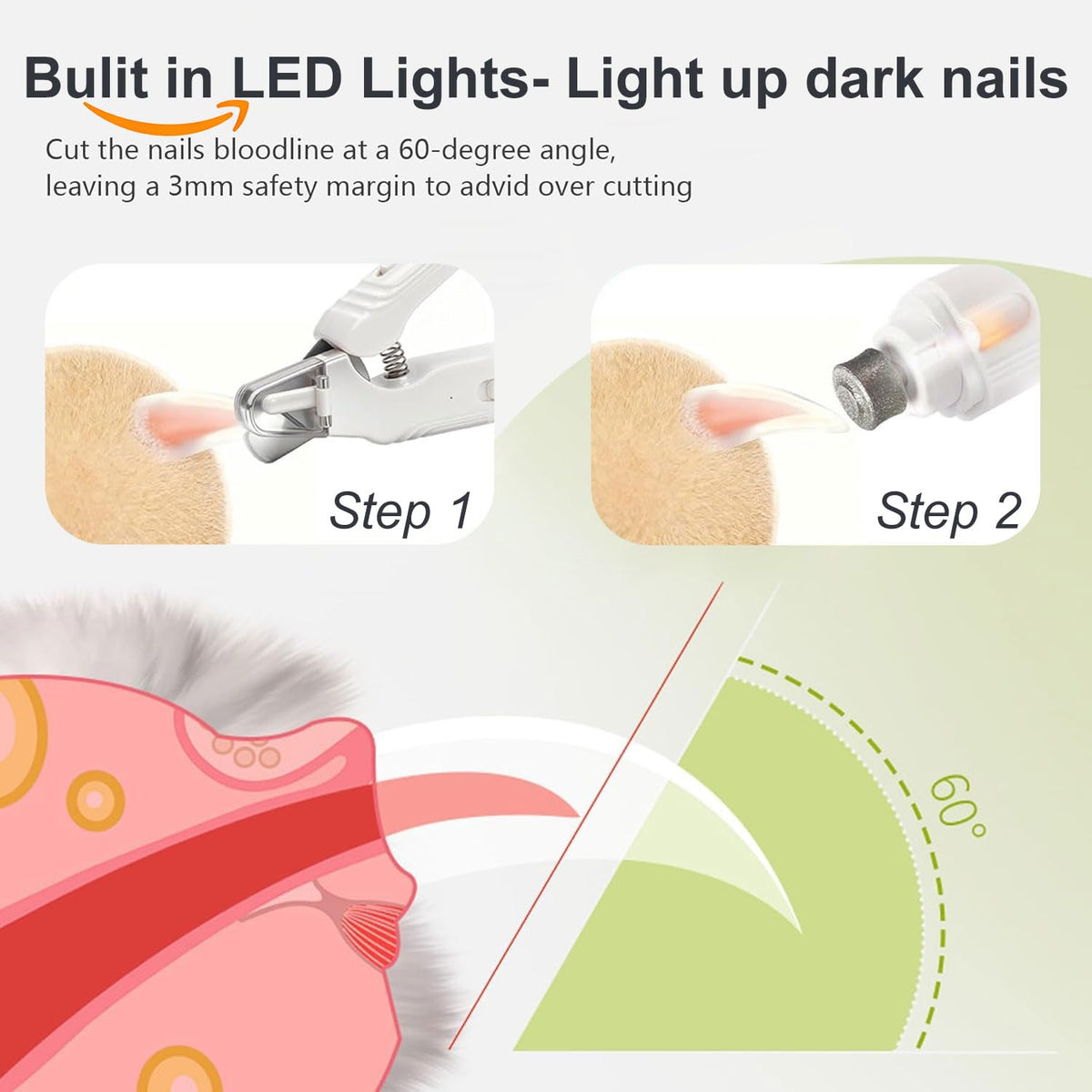 2-in-1 Dog Nail Grinder & Dog Nail Clipper F802722