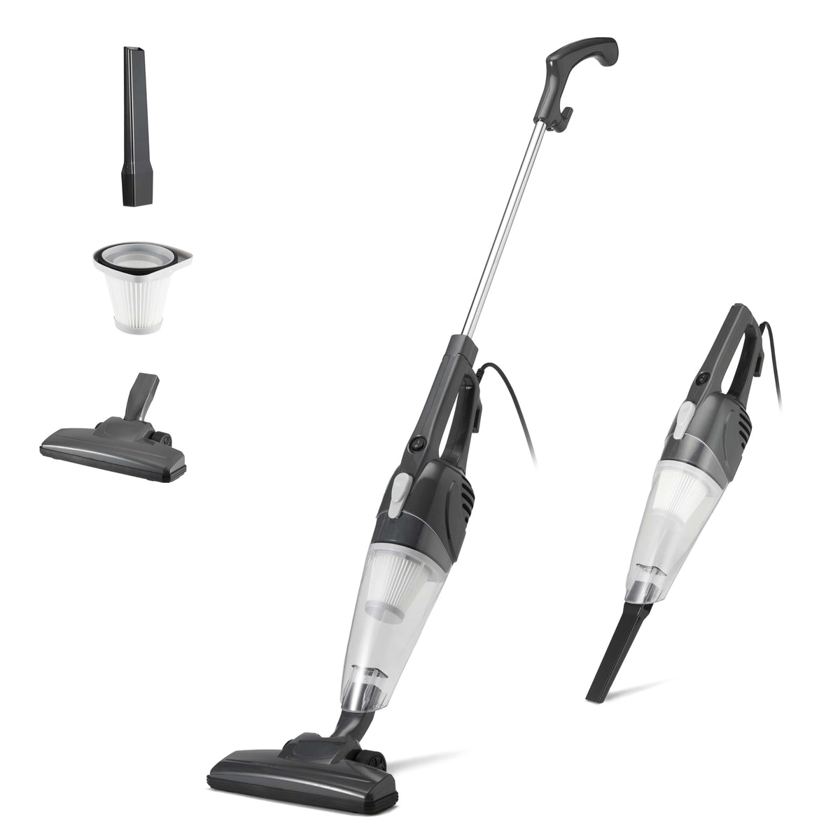 2-in-1 Corded Stick Vacuum Cleaner, Converts to Handheld, Lightweight, Black B984470