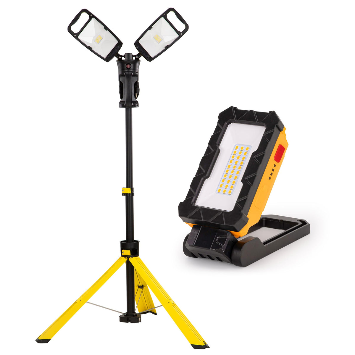 1000 Lumen LED Magnetic Light and 10000 Lumen Work Light with Stand F68110