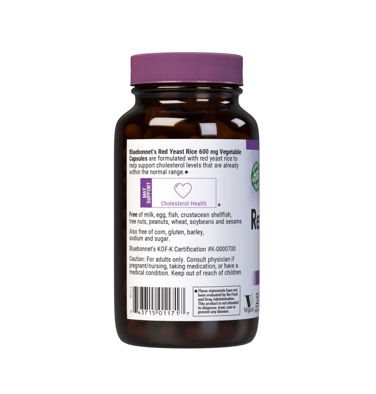 Red Yeast Rice 600 mg 120 Vegetable Capsules X680