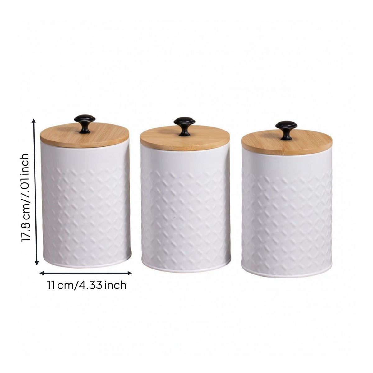 3 Pieces Kitchen Canister Set J309284