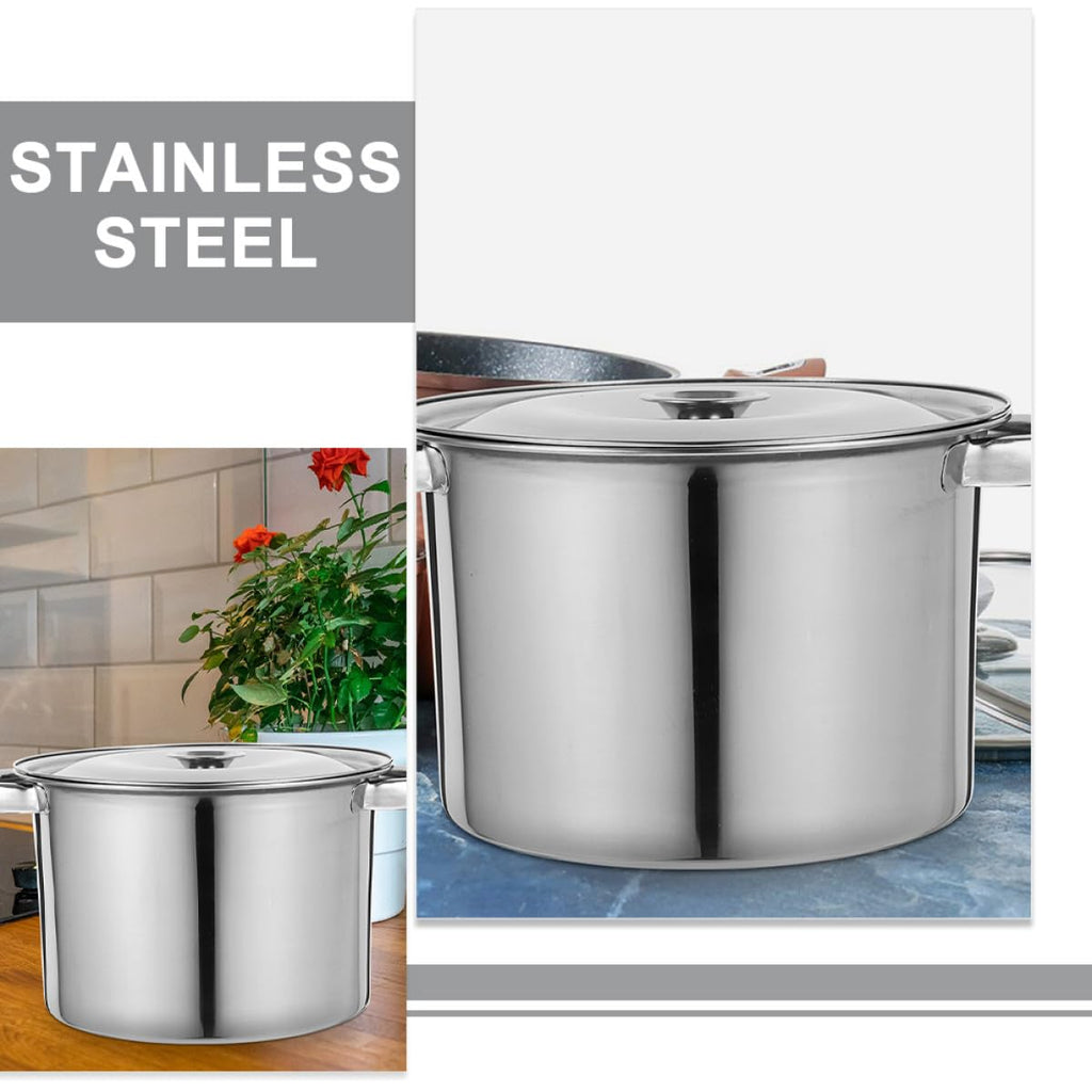 Stainless Steel Double Handle Stock Pot with Lid M968990