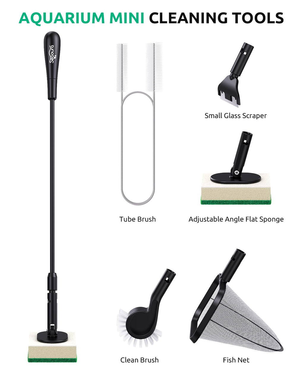 Aquarium Algae Scraper Glass Cleaner Set D385