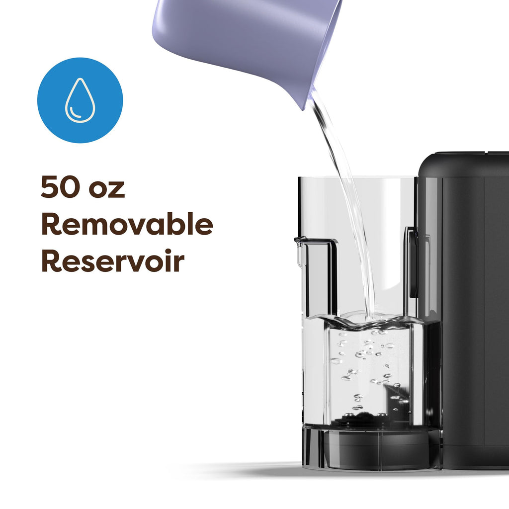 Single-Serve K-Cup Pod Coffee Maker, 3 Cup Sizes, 50 oz Removable Reservoir, Matte Black P3740