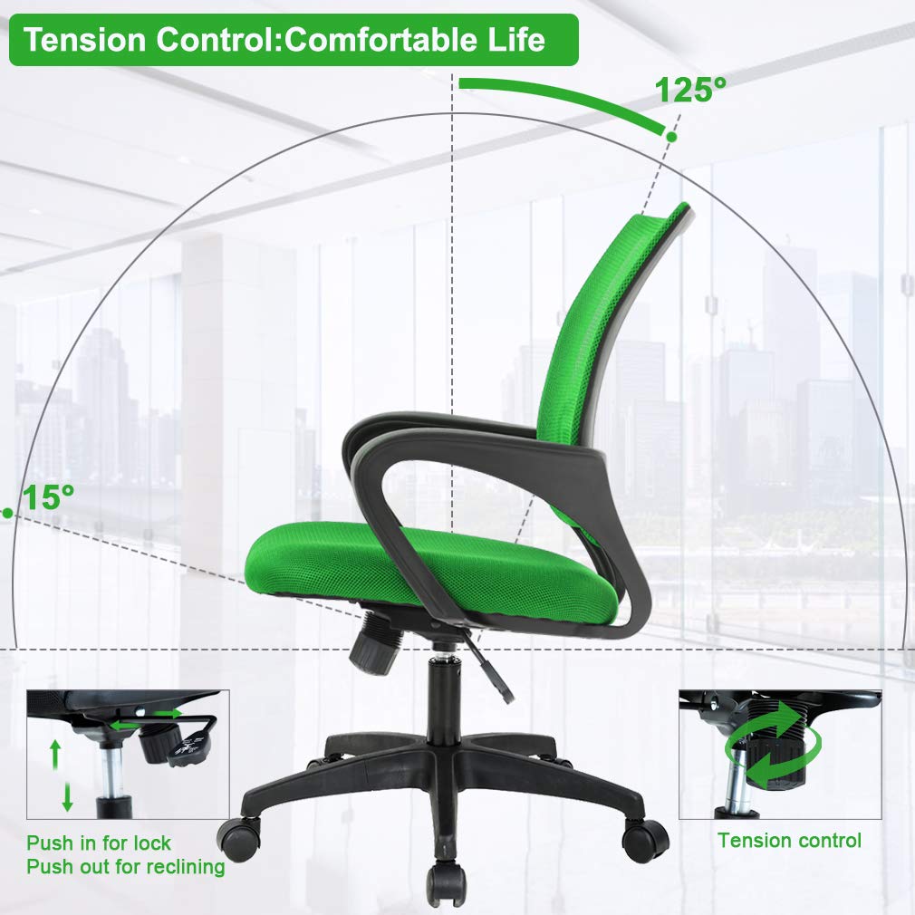 Ergonomic Mid-Back Swivel Office Chair Z916689