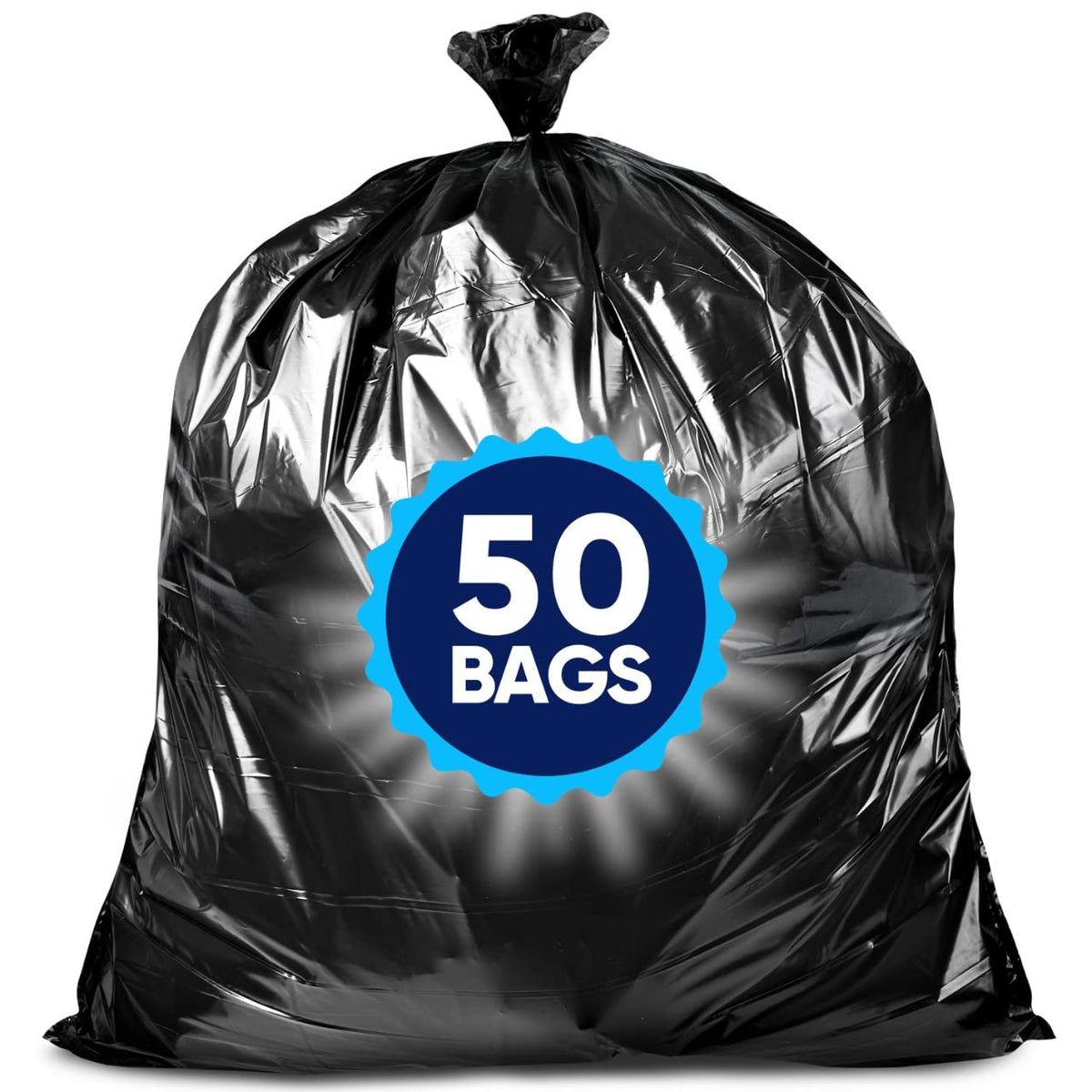 55 Gallon Heavy Duty Black Trash Bags 50 Count F609