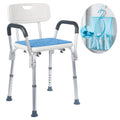 Adjustable Shower Chair with Back and Armrests W555
