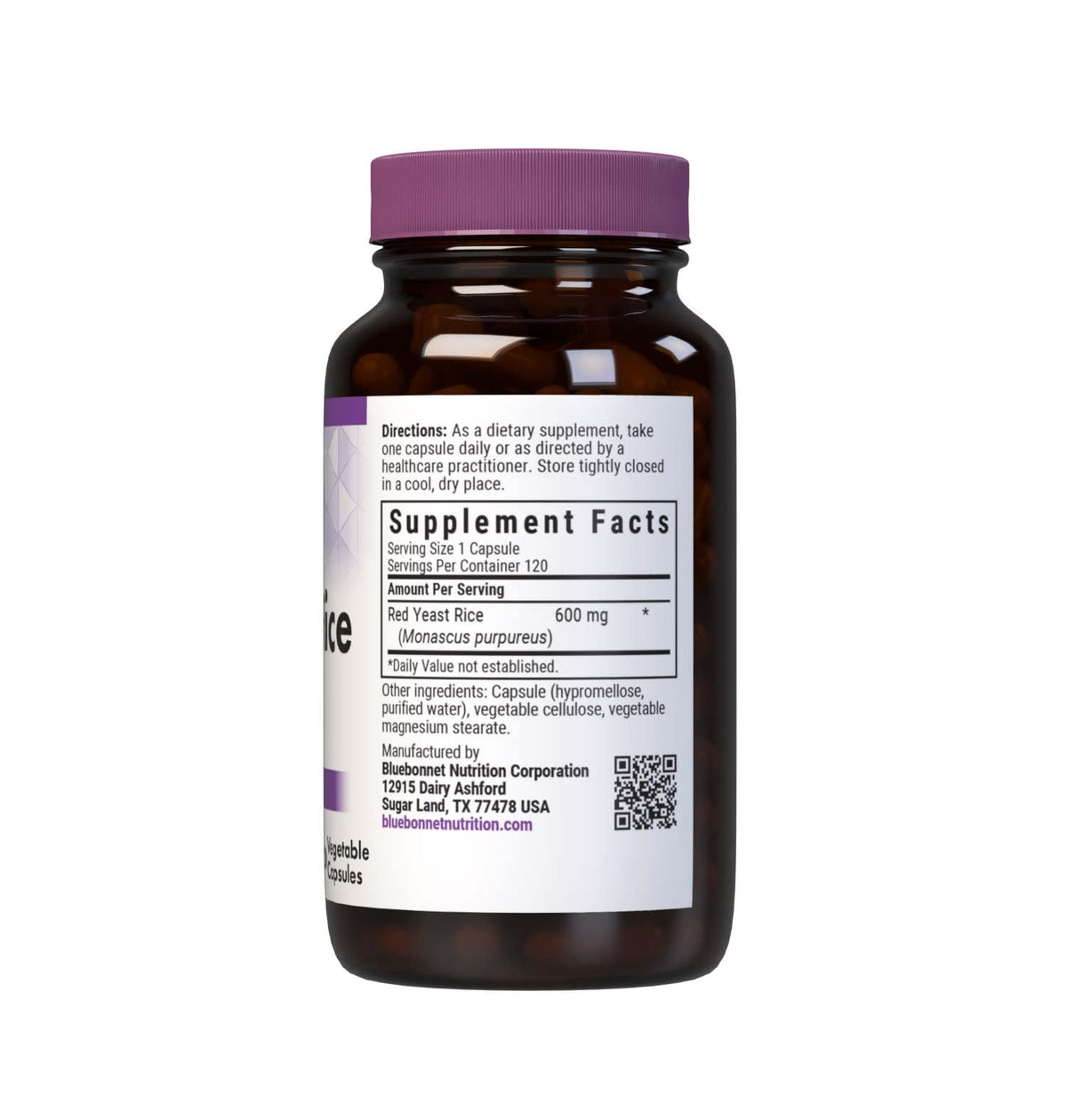 Red Yeast Rice 600 mg 120 Vegetable Capsules X680