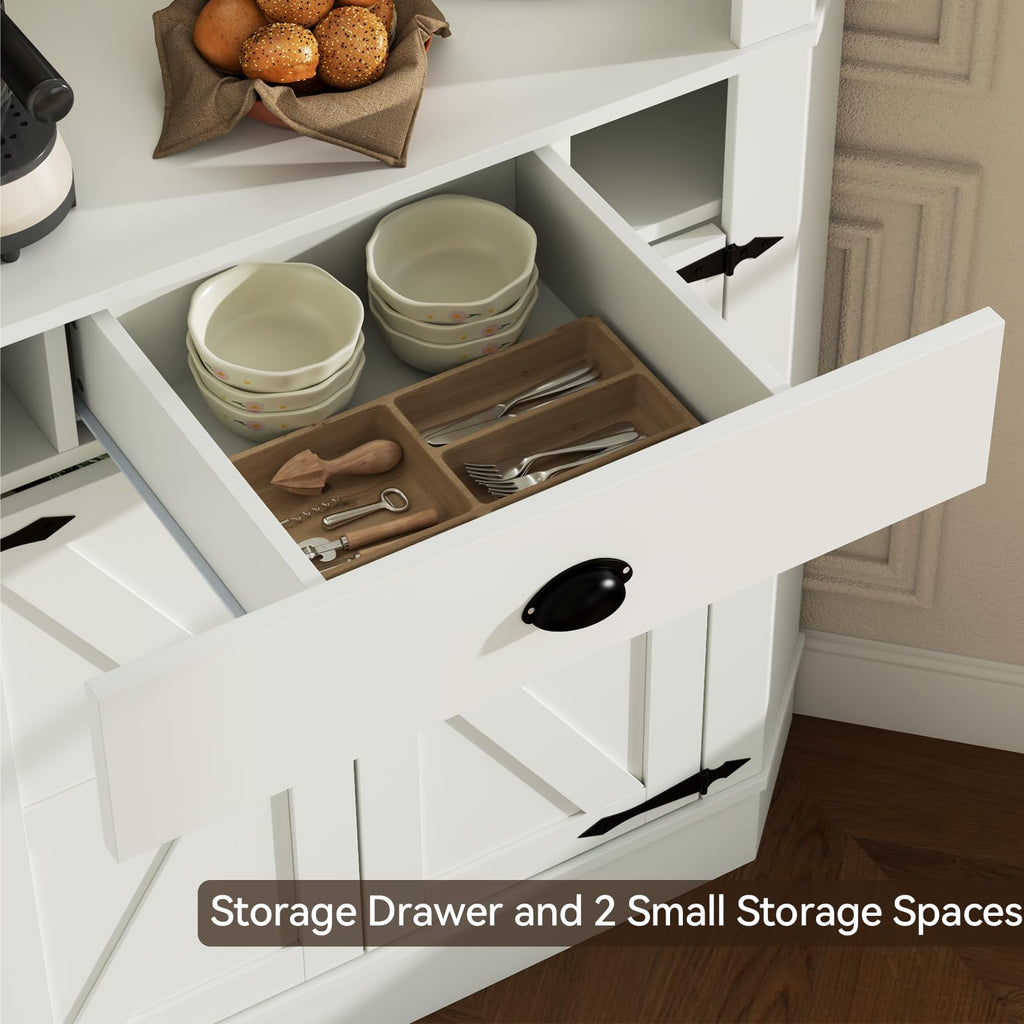 74" Corner Cabinet with Charging Station Y5609