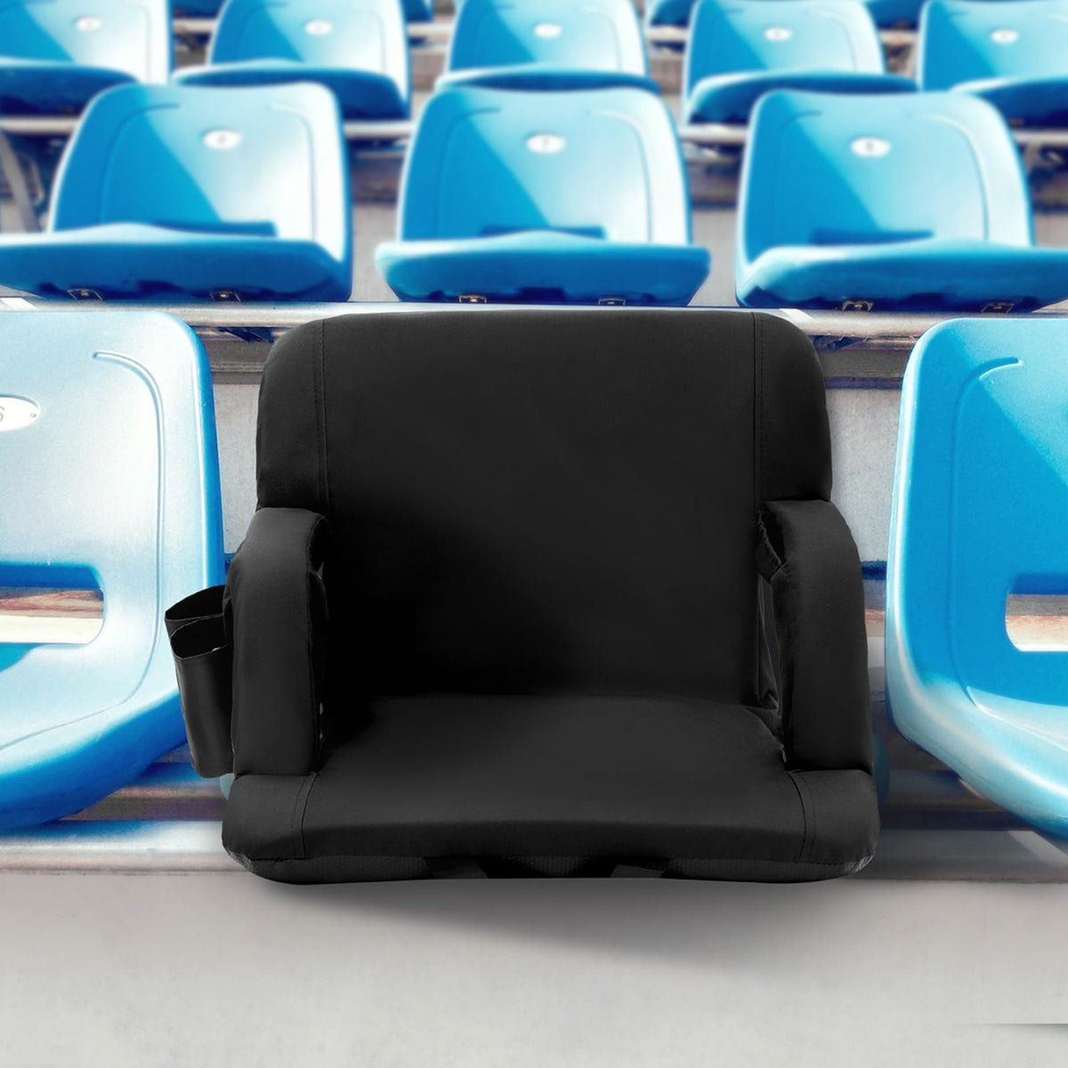 Folding Padded Stadium Seat with Cupholder Y919847
