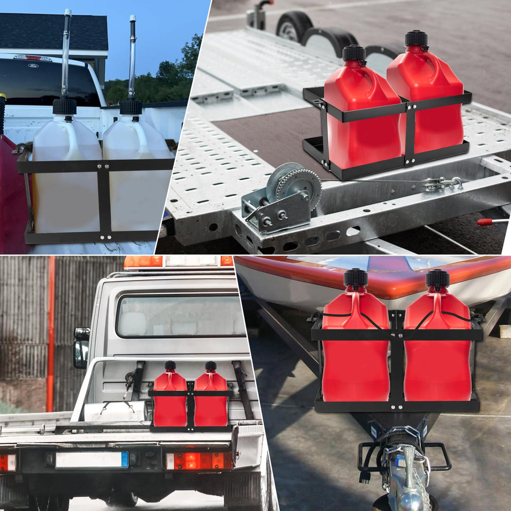 Gas Can Holder with Straps, Fits Two 5 Gallon Gas Can H4932