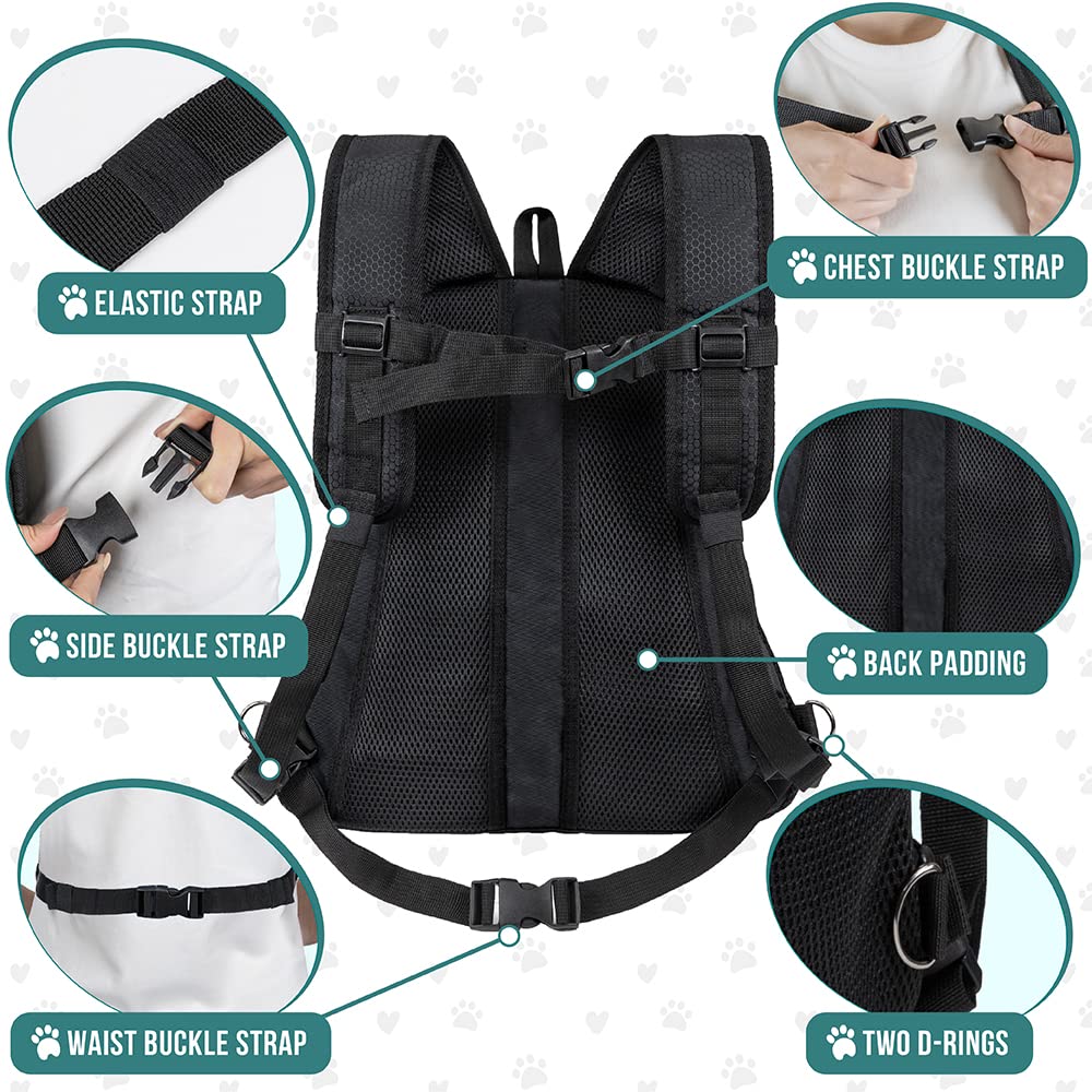 Adjustable Dog & Cat Carrier Backpack, Black T23354