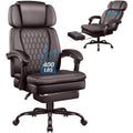 Brown High Back Ergonomic PU Leather Office Chair with Foot-Rest H7948