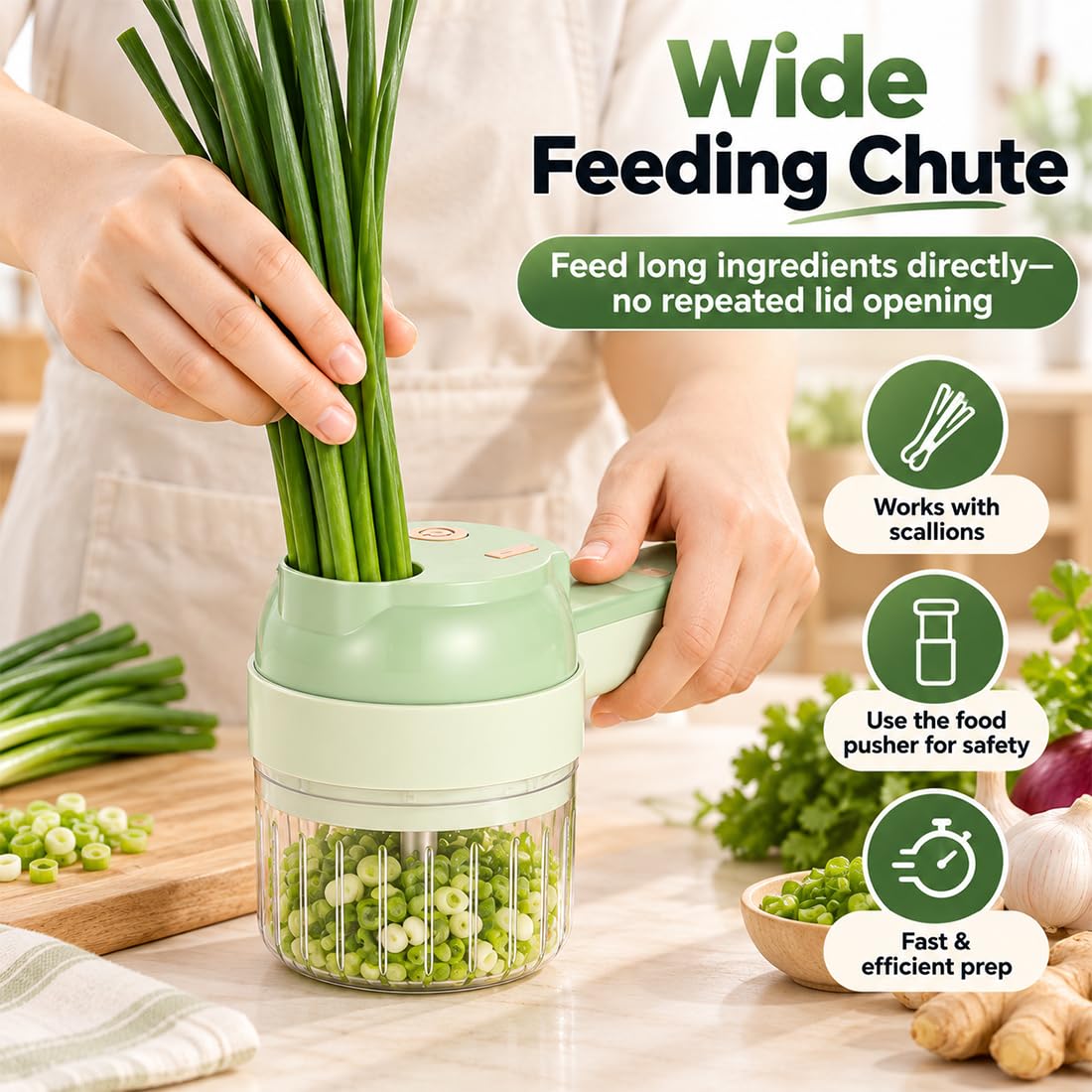 4 in 1 Wireless Electric Vegetable Chopper O55725