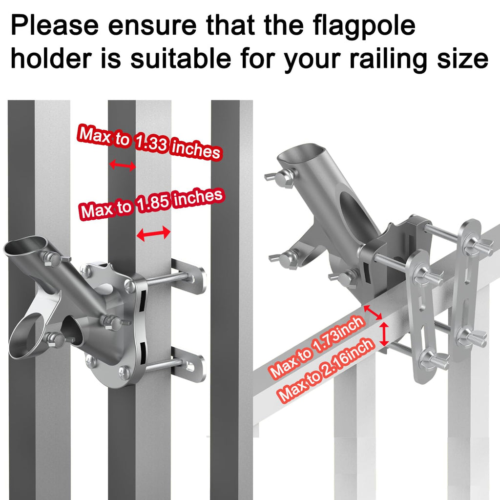 Aluminum Flag Pole Bracket for 1" Diameter Flagpole T14337