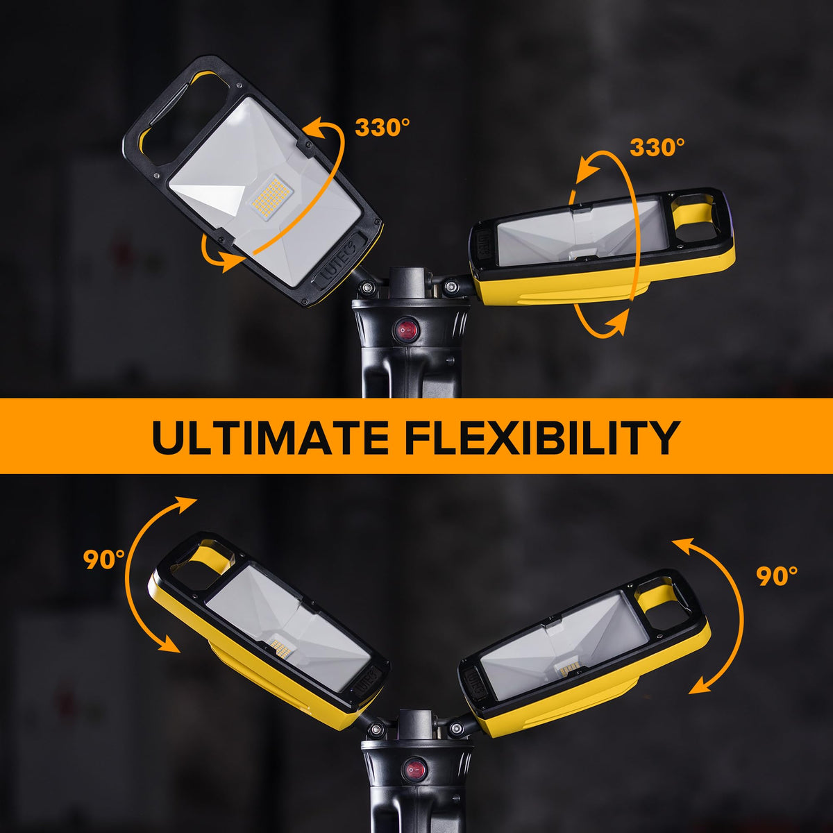1000 Lumen LED Magnetic Light and 10000 Lumen Work Light with Stand F68110