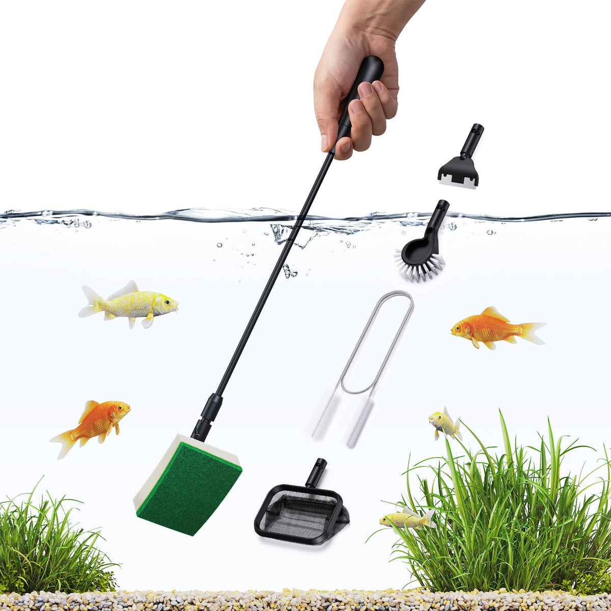 Aquarium Algae Scraper Glass Cleaner Set D385