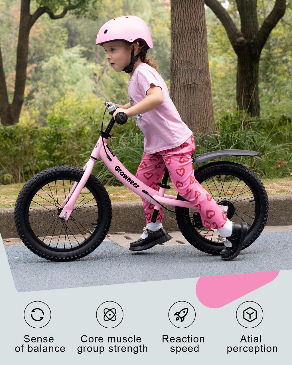 16" Pink Kids Balance Bike M60182